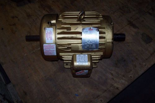 NEW BALDOR 3 HP ELECTRIC AC MOTOR DUAL SHAFT 230/460 VAC 1760 RPM 182TZB FRAME