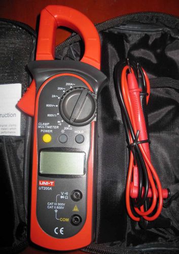 Digital Clamp Meter 1999 Manual Range ACA ACV DCV Resistance UT200A