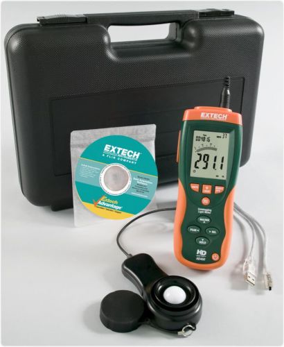 Extech hd450 datalogging heavy duty light meter kit w/ case for sale