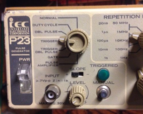 IEC INTERSTATE ELECTRONICS P23 PULSE GENERATOR  115 / 230 VAC INPUT..BEST PRICE!