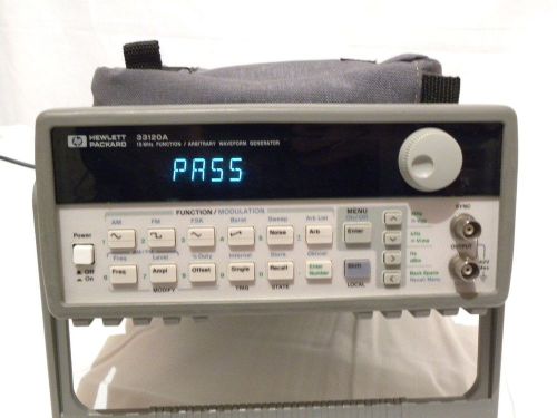 HP 33120A 15MHz Function Arbitrary Waveform Generator + Manual, Guide &amp; Cables