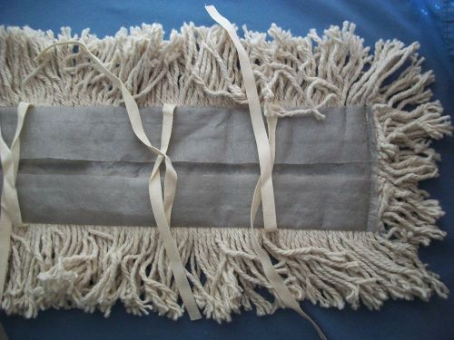 INDUSTRIAL 37-1/2&#034; X 5&#034; Tie-On COTTON DUST MOP HEAD