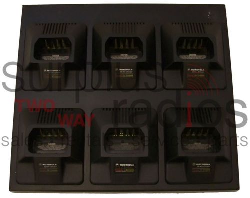 Motorola 6 unit rapid gang charger htn9164a p1225 gp300 gtx800 gp350 gtx900 lts for sale