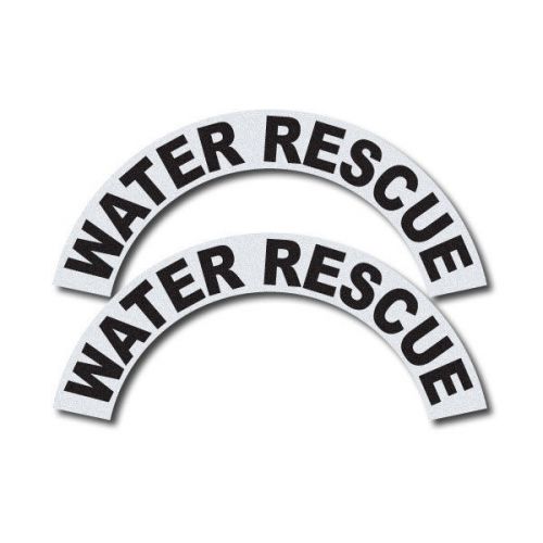 FIREFIGHTER HELMET DECALS FIRE HELMET STICKER - Crescents set - Water Rescue