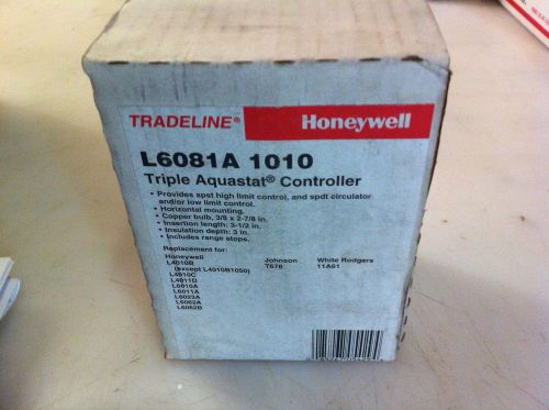 HONEYWELL L6081A 1010, Triple Aquastat, New in Box