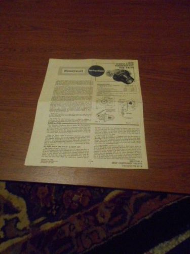 Honeywell Thermostatic Gas Valve instruction pamphlet