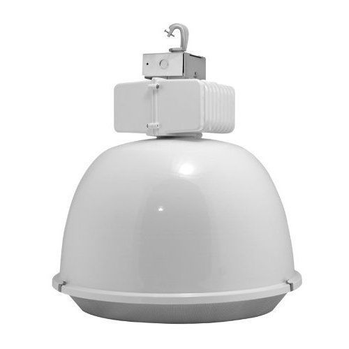 White aluminum 22&#034; 400 watt pulse start metal halide low bay w/acrylic drop lens for sale