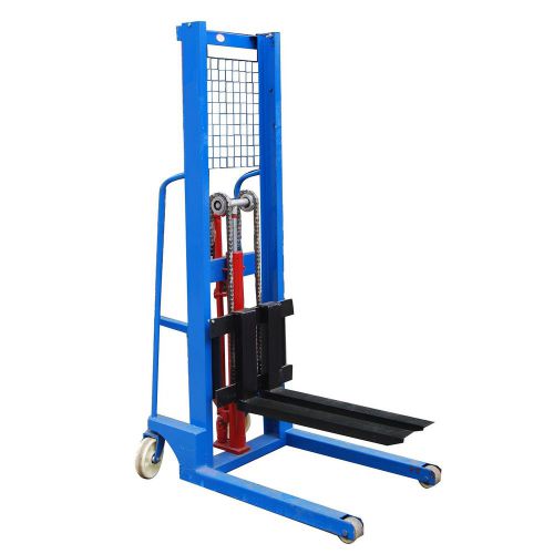 1 Ton Manual Hydraulic Pump Walkie Stacker Forklift Reach Pallet