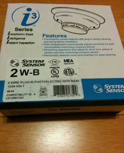 SYSTEM SENSOR 2W-B SMOKE DETECTOR I3