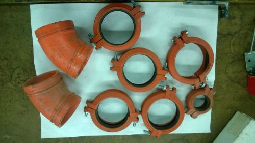 Red Central Fire Sprinkler System Fittings