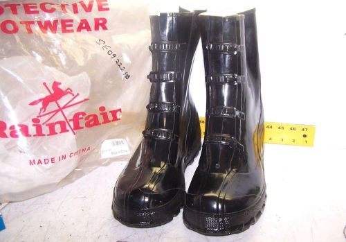 NEW LACROSSE RAINFAIR 12&#034; ARCTIC 4 BUCKLE WATERPROOF BOOT RUBBER OVERSHOES SZ13