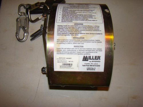 Miller Manhandler 8842 Man Rated Manhole Hoist / Work Wench + Tripod 65 Feet