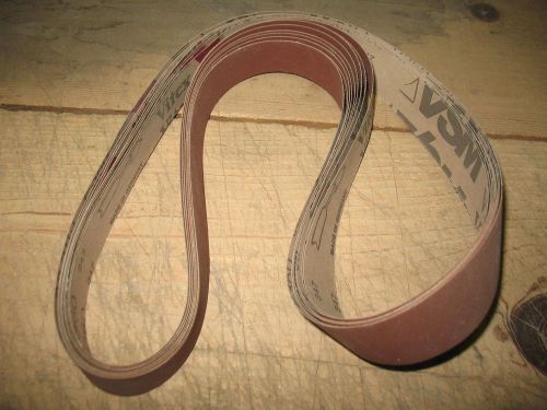 9 pcs.- VSM 1 x 42&#034; sanding belts 360 grit aluminum oxide for metal or wood