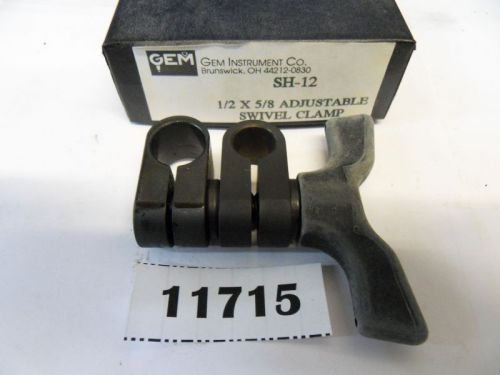 GEM SH-12 1/2&#034; X 5/8&#034; ADJUSTABLE SWIVEL CLAMP **NEW** PIC# 11715