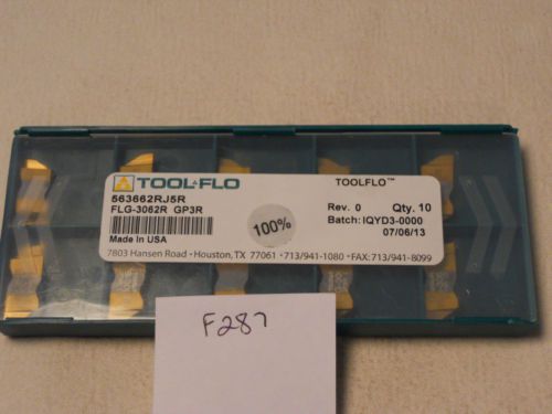 10 NEW TOOL FLO FLG-3062 R CARBIDE INSERTS.  GRADE: GP3R. MADE  IN USA {F287}