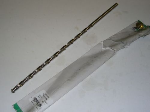 New ptd 15/32&#034; 0.4688 x 18&#034; extra length hss twist drill bit 118sp bright #59730 for sale