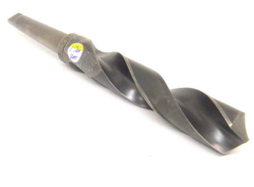 USED NATIONAL TWIST DRILL USA 1-23/64&#034; TAPER SHANK TWIST DRILL 1.3594&#034; #3MT