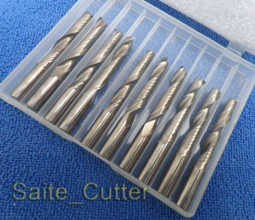 10pcs carbide endmill  single flute spiral cnc router bits 6mm x 32mm for sale