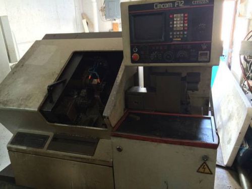 Citizen Cincom F-12 Screw Machine With Hydraulic Bar Feeder