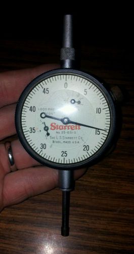 STARRETT DIAL INDICATOR Model No. 25-631-S, 1&#034;-.0005&#034; Range, machinist