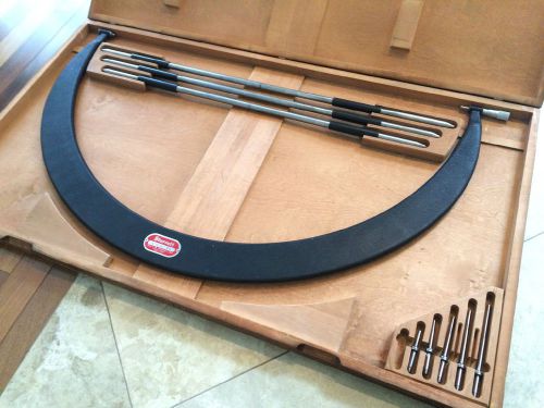 Starrett 724 36&#034;-42&#034;  724LZ-42 inch Tubular Bow Micrometer Set  w/ case