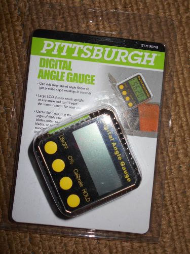 New pittsburgh digital angle gauge 4 x 90 degree measuring range for sale