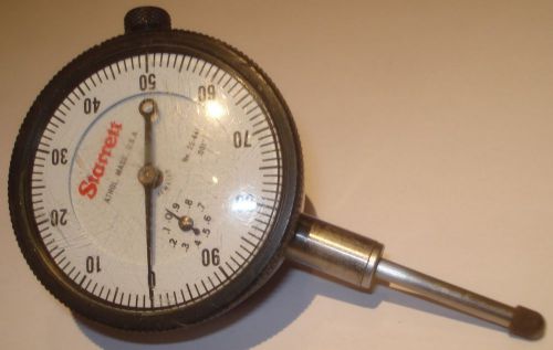 STARRETT NO. 25-441J DIAL INDICATOR W/ 1.000&#034; RANGE 2+1/4 IN DIAL 0-100 READING