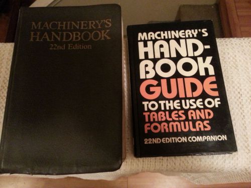 Machinery&#039;s handbook 22nd edition &amp; machinerys hand book guide to tables formula for sale