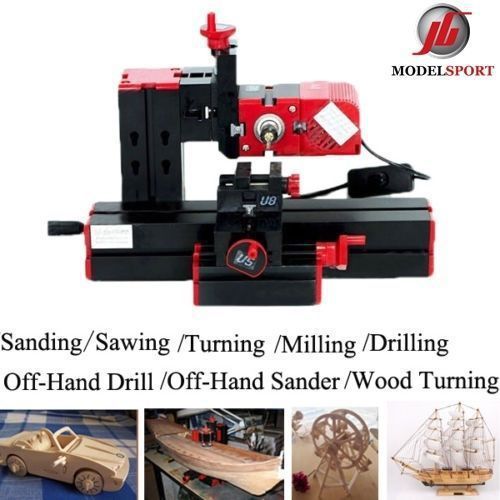 6 In 1 Multi Metal Mini Wood Lathe Motorized Jig-saw Grinder Driller