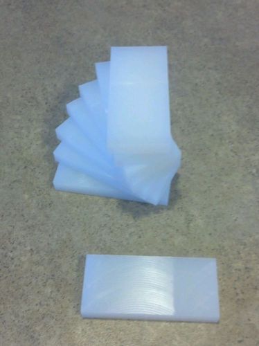 Custom cut 2&#034; X 7/8&#034; X .25&#034; thick  UHMW Plastic White Natural Qty 100 pcs.