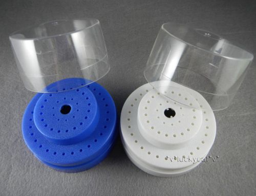 Blue/White Dental Round Burs Block Holder Station Plastic Holds Holds burs HP RA