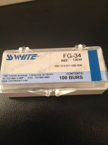 SS White Carbide Dental Burs FG34