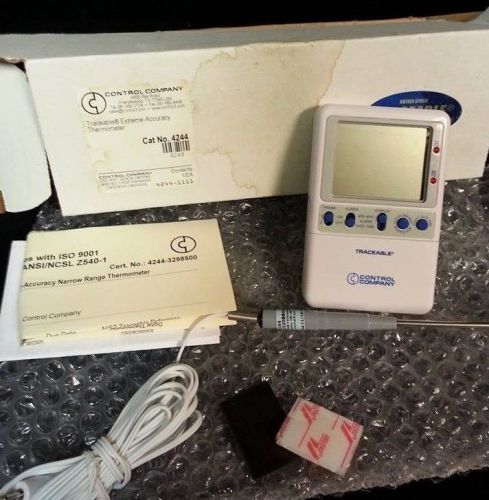 Tranceable extreme-accuracy refrigerator thermometer cat# 4244 w probe for sale
