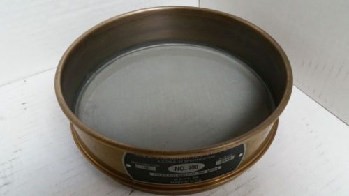 WS Tyler No. 100 Brass 100 Mesh USA Standard Testing Sieve 8&#034; ASTM-11 Specs.