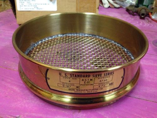 ATM Co Testing Sieve No. 4 8&#034; Dia, Brass (B1)