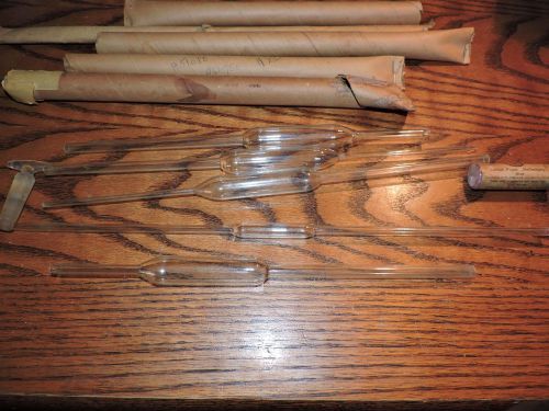 Vintage Exax Lab Glass tubes, 17ml (2), 18ml (2), and 5 ml (1)