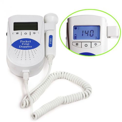 CE FDA 3MHz FETAL BABY DOPPLER PRENATAL HEART MONITOR BABY HEART MONITOR + GEL