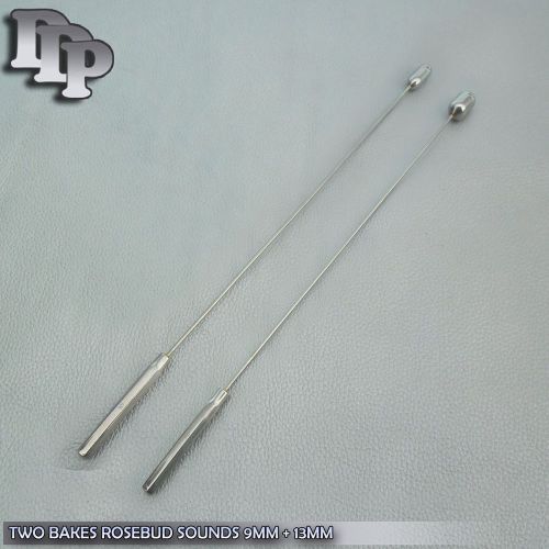 Two Pcs Bakes Rosebud Urethral Sounds 9MM &amp; 13MM