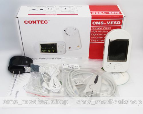 New visual digital stethoscope cms-vesd ecg spo2 pr electronic diagnostic + usb for sale