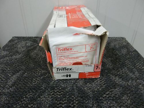 40 PAIR TRIFLEX LATEX SURGICAL GLOVE STERILE SZ SIZE 7.5 7 1/2 CARDINAL NEW