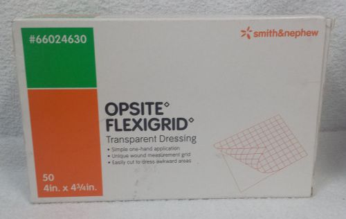 Smith And Nephew Opsite Flexigrid Transparent Dressing Box Of 50 4&#034; X 4 3/4&#034;