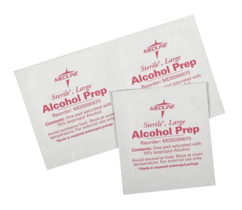 Medline Sterile Alcohol Prep Pads Large