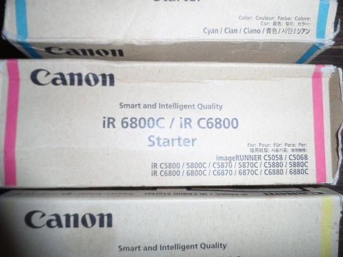 Genuine Canon iR6800C Starter toner set C-M-Y 8653A001 8654A001 8655A001 [AA]