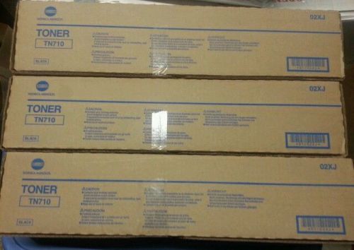 3 GENUINE Konica Minolta Bizhub 600 601 750 751 Toner TN710 TN-710 02XJ