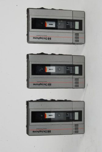 Lot of 3 dictaphone 2253 handheld voice processor cassette tape recorder for sale
