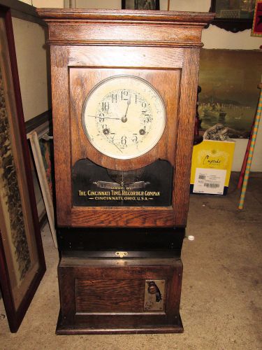 ANTIQUE FACTORY TIME CLOCK  &#034; CINCINNATI TIME RECORDER &#034;  C1920&#039;S