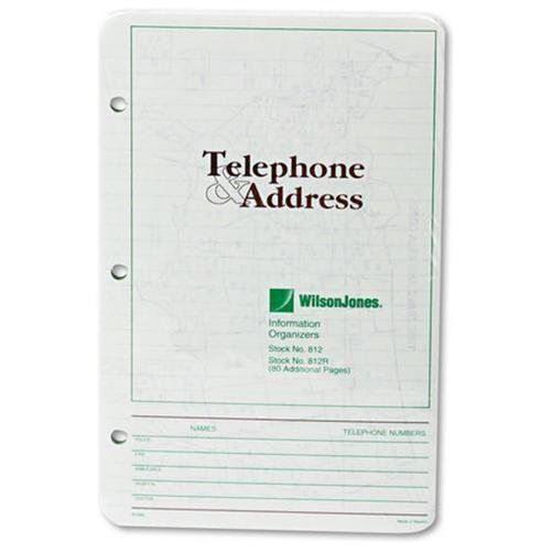 Looseleaf Phone/Address Book Refill, 5-1/2 x 8-1/2, 80 Sheets, 2012
