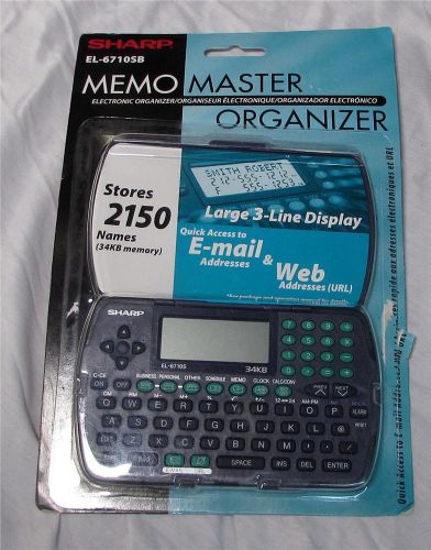 New Sharp Memo Master Electronic Organizer EL-6710SB Stores 2150 Names 34KB