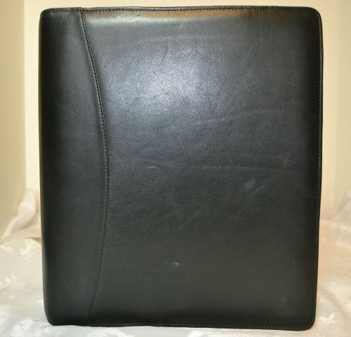 BLACK LEATHER FRANKLIN COVEY MONARCH PLANNER BINDER