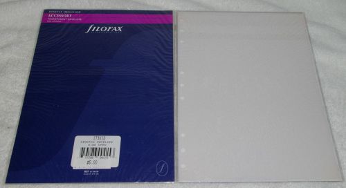 3 pc FILOFAX DESKFAX Transparent Envelope Side open Insert Organizer Agenda